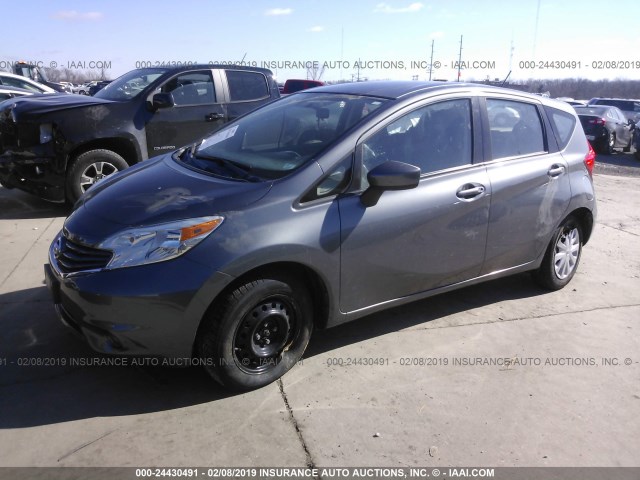 3N1CE2CP5GL351120 - 2016 NISSAN VERSA NOTE S/S PLUS/SV/SL/SR GRAY photo 2