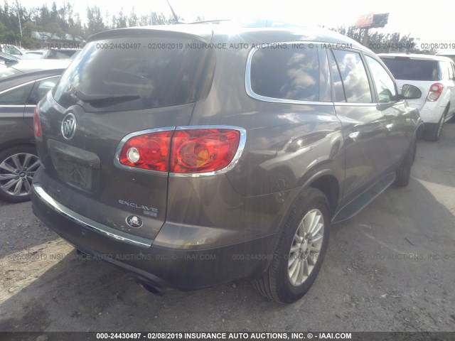 5GAKRBED0BJ350099 - 2011 BUICK ENCLAVE CXL GRAY photo 4