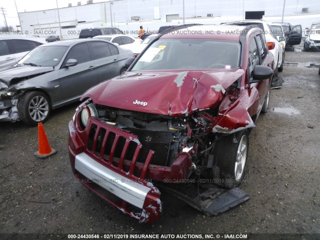 1J8FT57WX7D176509 - 2007 JEEP COMPASS LIMITED RED photo 2