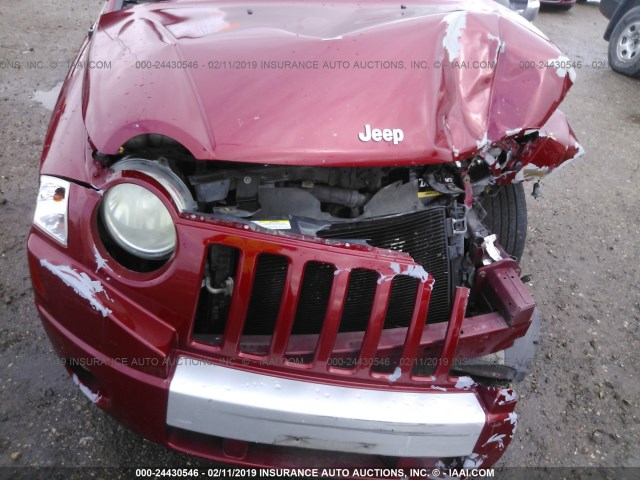 1J8FT57WX7D176509 - 2007 JEEP COMPASS LIMITED RED photo 6