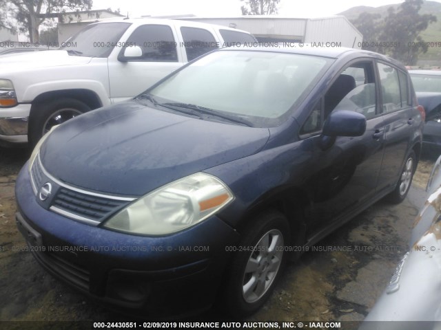 3N1BC13E47L354391 - 2007 NISSAN VERSA S/SL BLUE photo 2