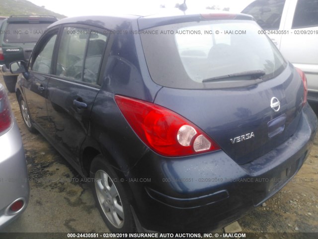 3N1BC13E47L354391 - 2007 NISSAN VERSA S/SL BLUE photo 3