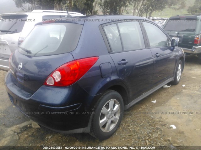 3N1BC13E47L354391 - 2007 NISSAN VERSA S/SL BLUE photo 4