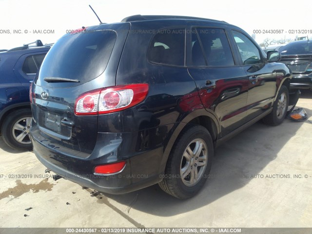 5XYZG3AB7CG114354 - 2012 HYUNDAI SANTA FE GLS Dark Blue photo 4