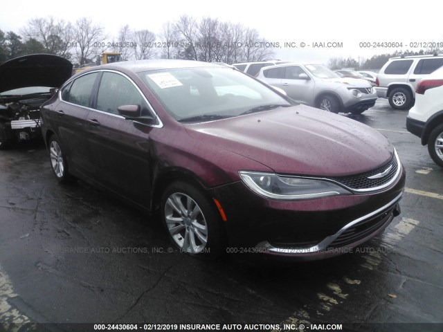 1C3CCCAB9FN570164 - 2015 CHRYSLER 200 LIMITED MAROON photo 1