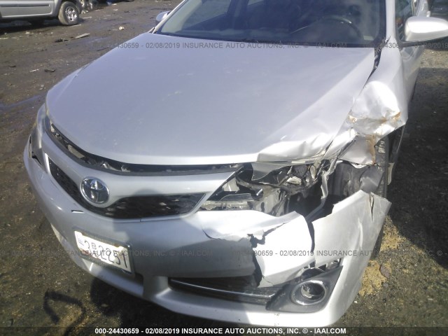 4T1BF1FKXDU222626 - 2013 TOYOTA CAMRY L/SE/LE/XLE SILVER photo 6