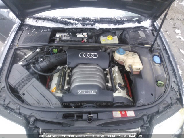 WAULT68E54A120042 - 2004 AUDI A4 3.0 QUATTRO GRAY photo 10