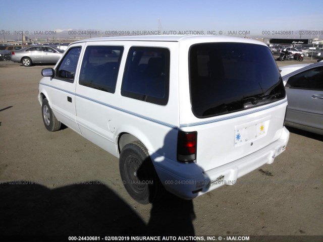 2B4GH2530SR377648 - 1995 DODGE CARAVAN WHITE photo 3