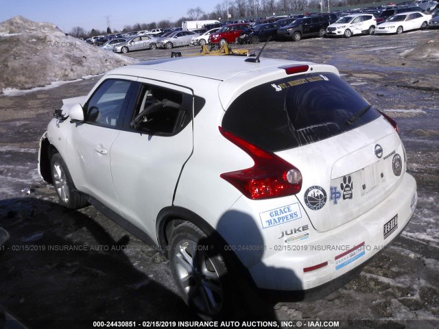 JN8AF5MV2DT207567 - 2013 NISSAN JUKE S/SV/SL WHITE photo 3