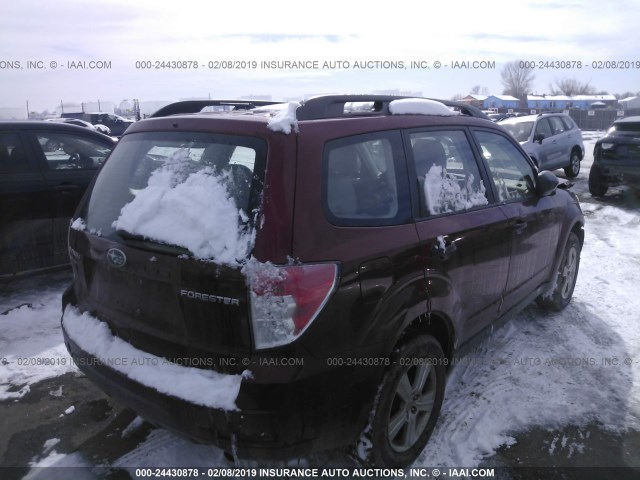 JF2SHBBC4CH435440 - 2012 SUBARU FORESTER 2.5X RED photo 4