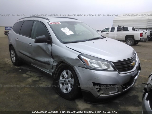 1GNKRFED2FJ189189 - 2015 CHEVROLET TRAVERSE LS SILVER photo 1