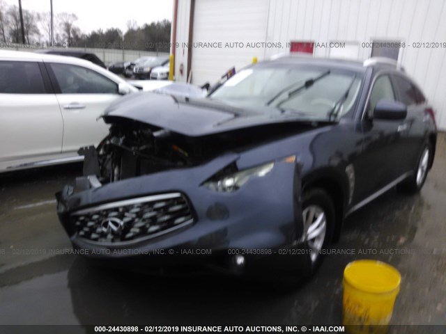 JNRAS18U49M103035 - 2009 INFINITI FX35 BLUE photo 2