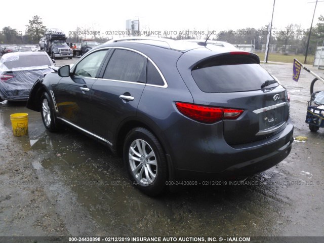 JNRAS18U49M103035 - 2009 INFINITI FX35 BLUE photo 3