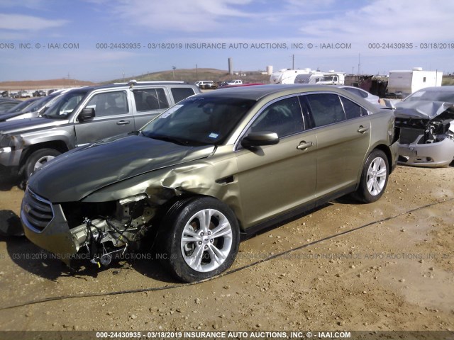 1FAHP2E83DG161910 - 2013 FORD TAURUS SEL GREEN photo 2