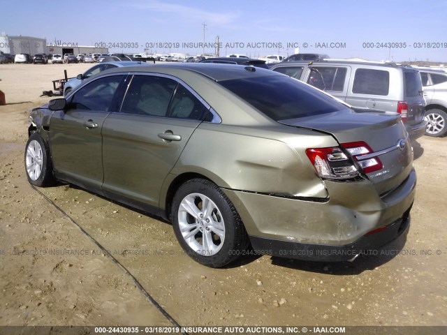 1FAHP2E83DG161910 - 2013 FORD TAURUS SEL GREEN photo 3