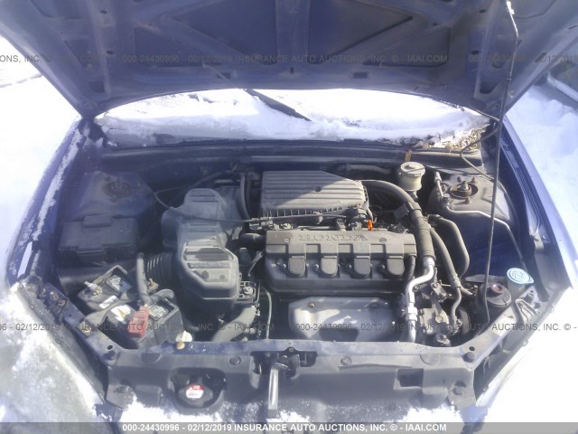 1HGES16394L024066 - 2004 HONDA CIVIC DX VP BLUE photo 10