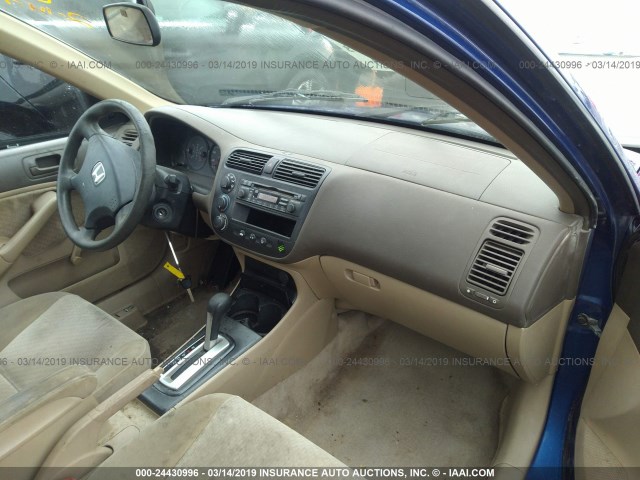 1HGES16394L024066 - 2004 HONDA CIVIC DX VP BLUE photo 5