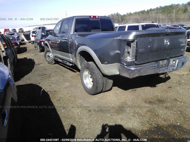 3D73Y4CL4BG622799 - 2011 DODGE RAM 3500 GRAY photo 3