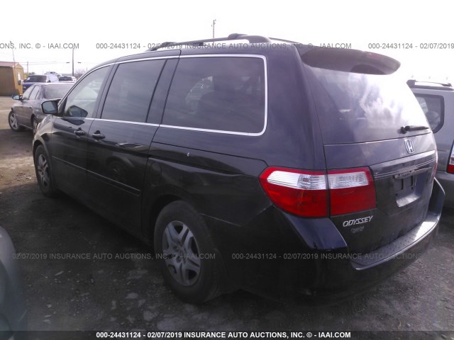 5FNRL38786B087240 - 2006 HONDA ODYSSEY EXL BLACK photo 3