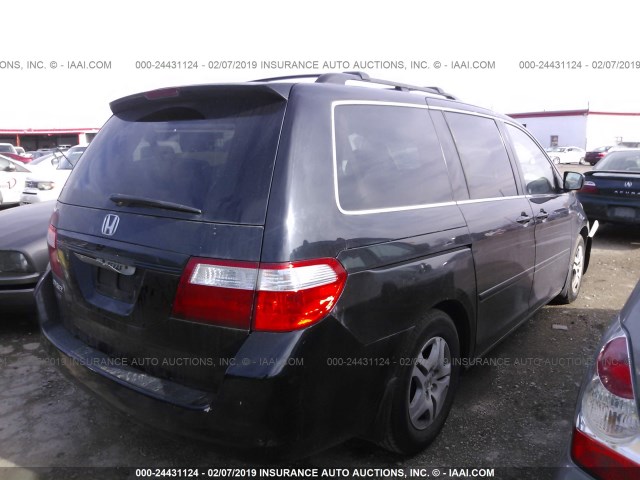 5FNRL38786B087240 - 2006 HONDA ODYSSEY EXL BLACK photo 4