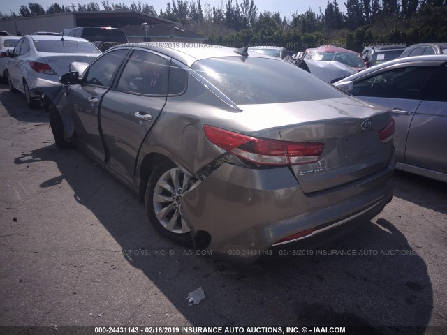 5XXGT4L34JG265426 - 2018 KIA OPTIMA LX/S GRAY photo 3