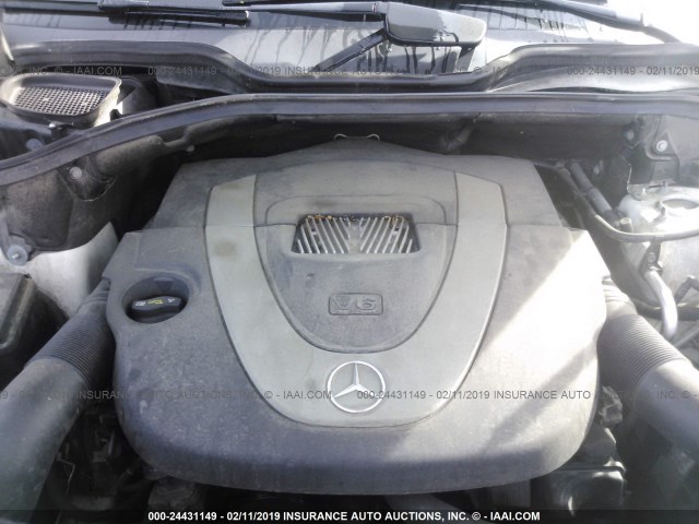 4JGBB8GB9BA677548 - 2011 MERCEDES-BENZ ML 350 4MATIC WHITE photo 10