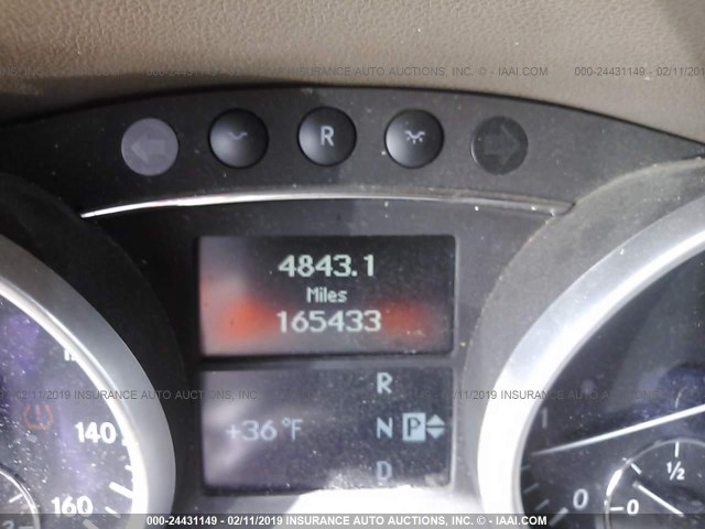 4JGBB8GB9BA677548 - 2011 MERCEDES-BENZ ML 350 4MATIC WHITE photo 7