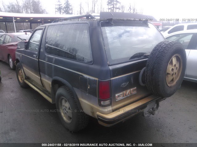 1GKCT18Z7K0511502 - 1989 GMC S15 JIMMY BLACK photo 3