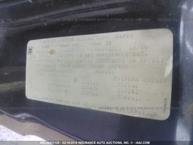 1GKCT18Z7K0511502 - 1989 GMC S15 JIMMY BLACK photo 9