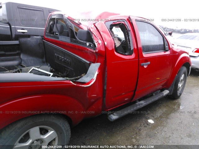 1N6AD06U25C463067 - 2005 NISSAN FRONTIER KING CAB LE/SE/OFF ROAD RED photo 6