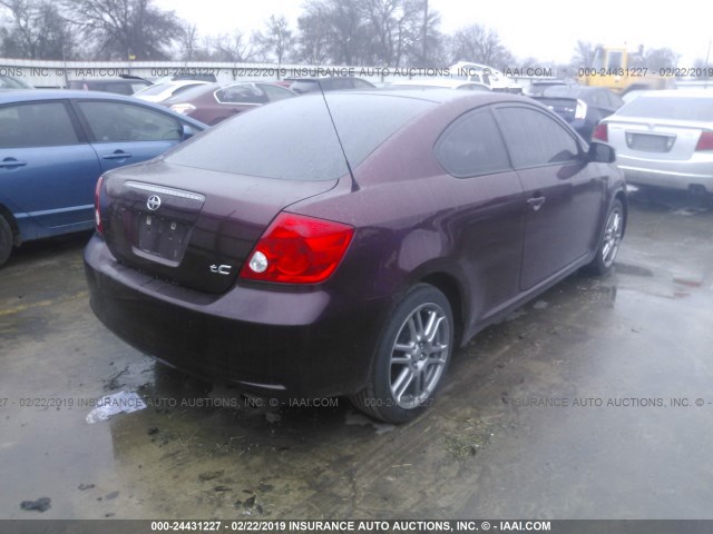 JTKDE177160127496 - 2006 TOYOTA SCION TC იასამნისფერი ფოტო 4