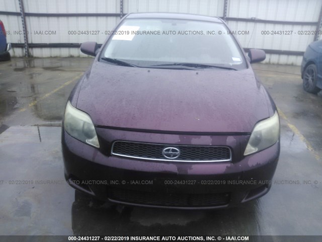 JTKDE177160127496 - 2006 TOYOTA SCION TC იასამნისფერი ფოტო 6