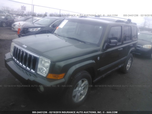 1J8HG48P37C554335 - 2007 JEEP COMMANDER GREEN photo 2