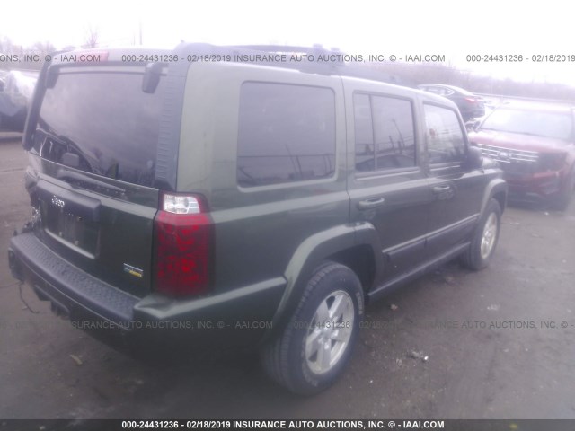 1J8HG48P37C554335 - 2007 JEEP COMMANDER GREEN photo 4