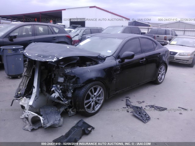 JTHBE262882015665 - 2008 LEXUS IS 350 BLACK photo 2