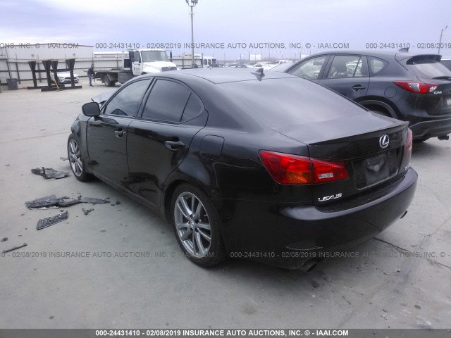 JTHBE262882015665 - 2008 LEXUS IS 350 BLACK photo 3