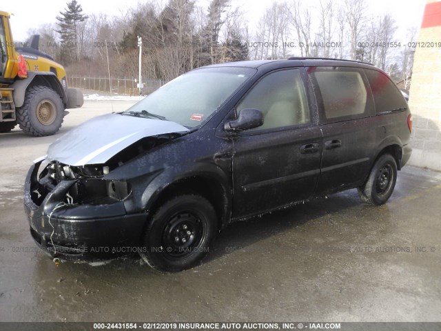 1C4GP45R85B417645 - 2005 CHRYSLER TOWN & COUNTRY  BLACK photo 2