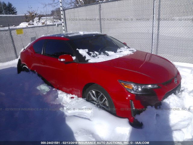 JTKJF5C76E3067869 - 2014 TOYOTA SCION TC 红色 照片 1