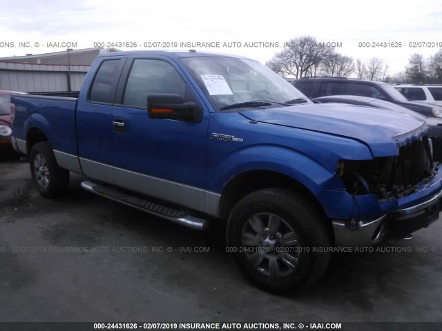 1FTFX1EV6AKB84415 - 2010 FORD F150 SUPER CAB BLUE photo 1