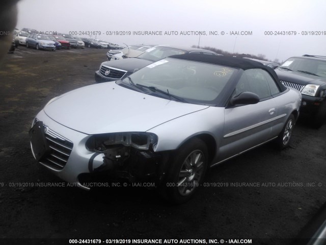 1C3EL55R34N290507 - 2004 CHRYSLER SEBRING LXI SILVER photo 2