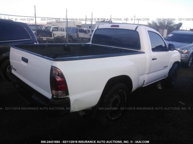 5TENX22NX6Z169666 - 2006 TOYOTA TACOMA WHITE photo 4