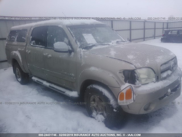 5TBDT44104S436653 - 2004 TOYOTA TUNDRA DOUBLE CAB SR5 TAN photo 1