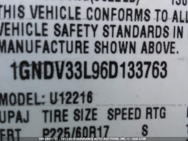 1GNDV33L96D133763 - 2006 CHEVROLET UPLANDER LT SILVER photo 9