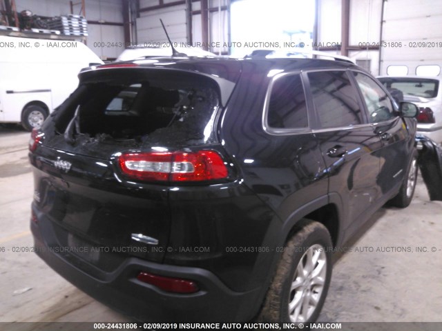 1C4PJMCSXFW687106 - 2015 JEEP CHEROKEE LATITUDE BLACK photo 4