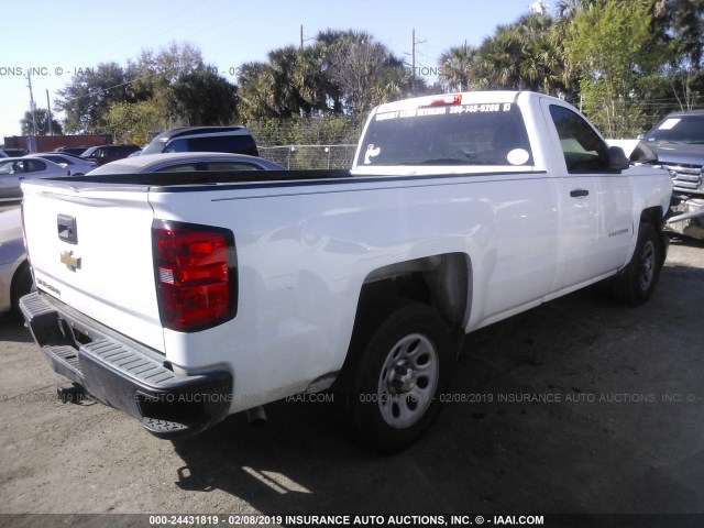 1GCNCPEH4EZ128913 - 2014 CHEVROLET SILVERADO C1500 WHITE photo 4