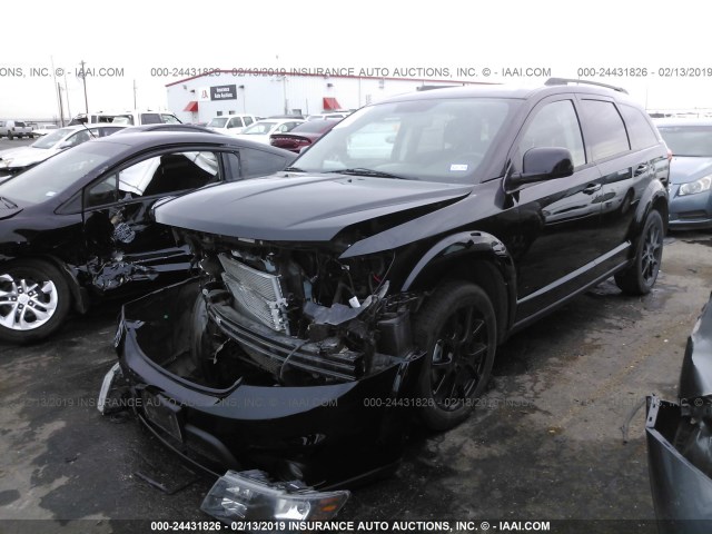 3C4PDCBB9HT524958 - 2017 DODGE JOURNEY SXT BLACK photo 2