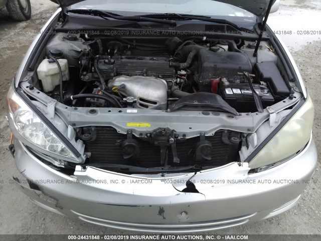 4T1BE32K94U862251 - 2004 TOYOTA CAMRY LE/XLE/SE SILVER photo 10