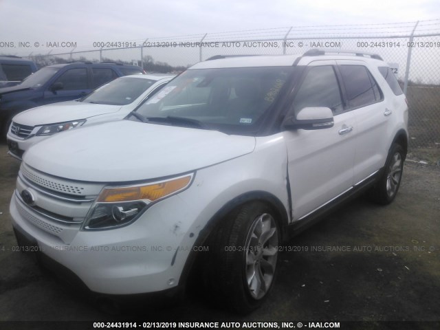 1FM5K7F89DGC79964 - 2013 FORD EXPLORER LIMITED WHITE photo 2