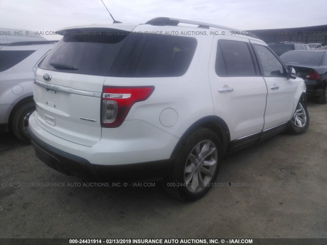 1FM5K7F89DGC79964 - 2013 FORD EXPLORER LIMITED WHITE photo 4