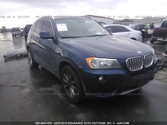 5UXWX9C55D0D06703 - 2013 BMW X3 XDRIVE28I BLUE photo 1